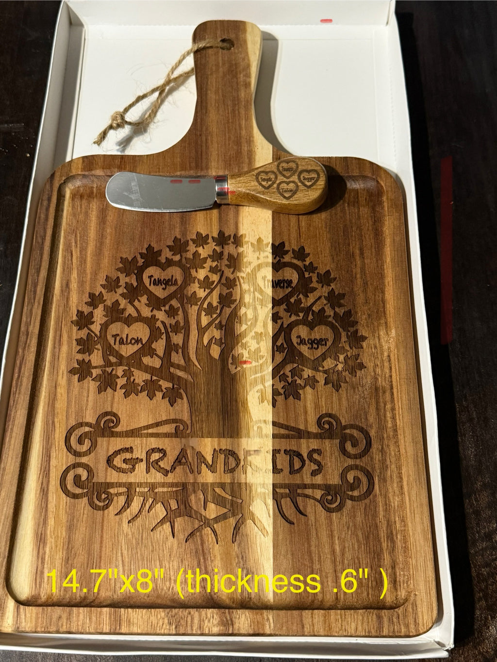 Charcuterie Board with Spreader Knife