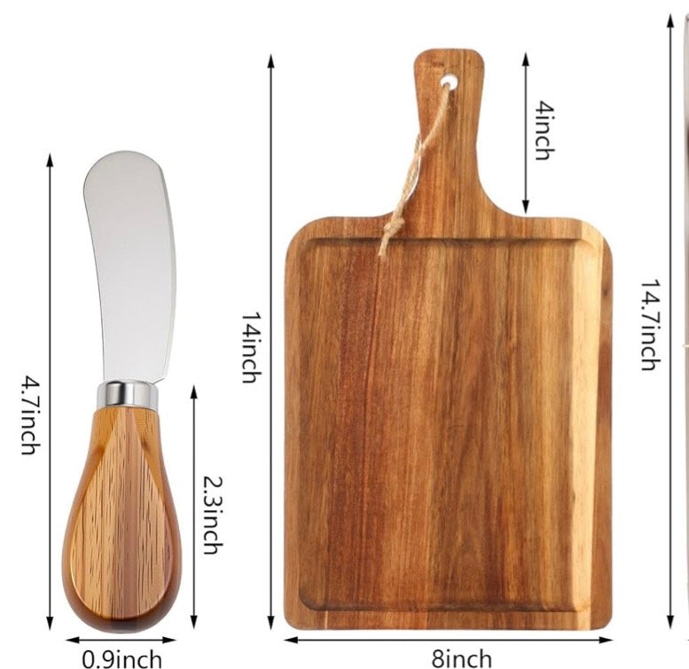 Charcuterie Board with Spreader Knife