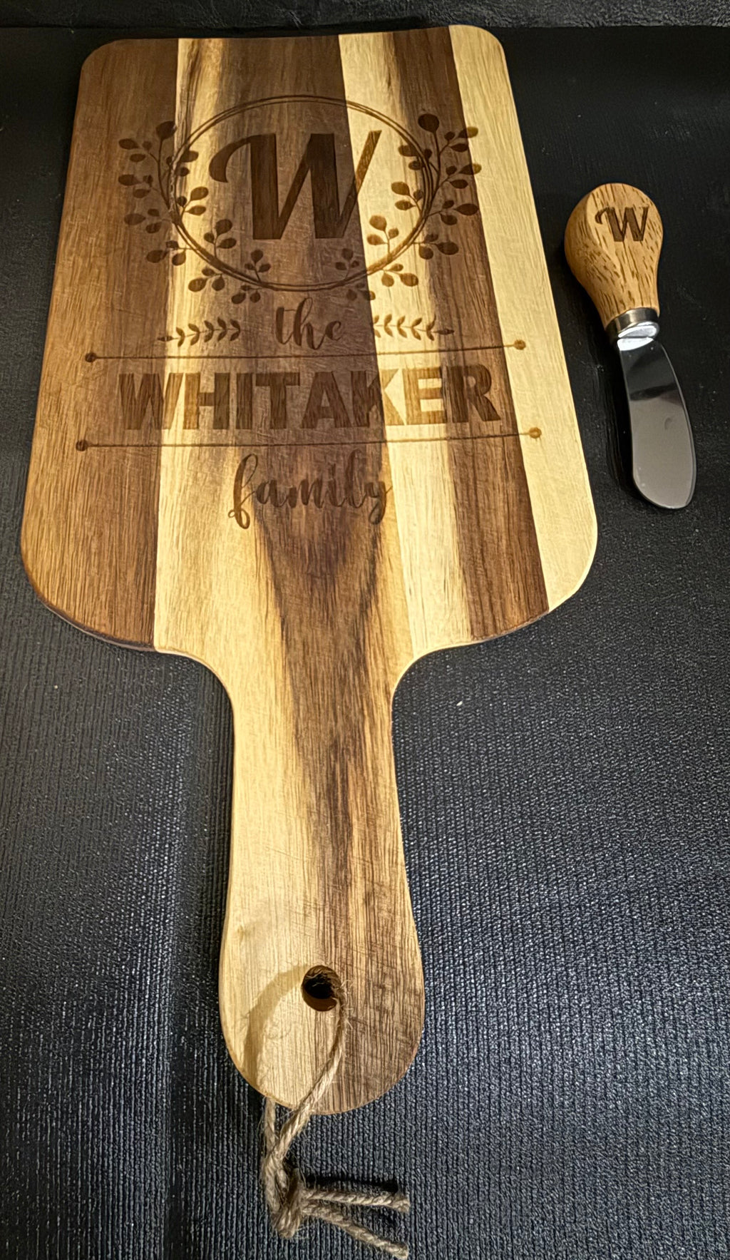 Charcuterie Board with Spreader Knife